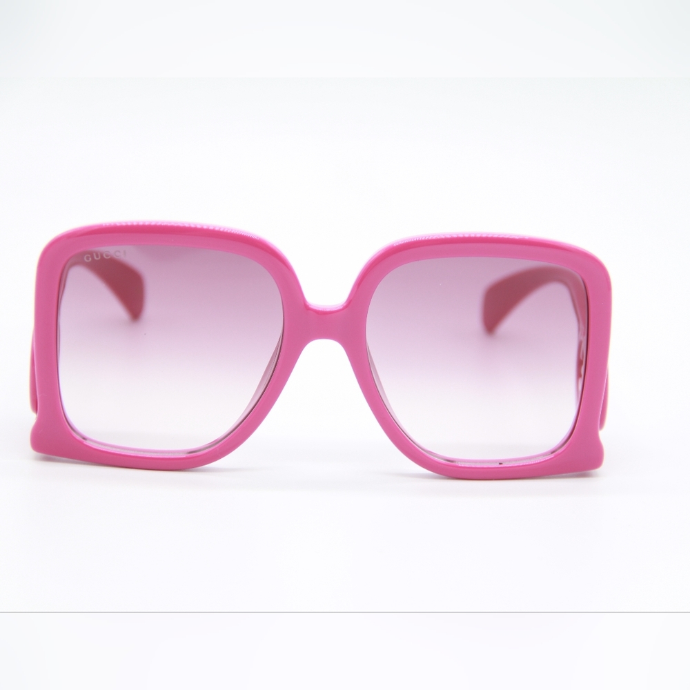 NEW GUCCI GG1326S 004 PINK SQUARE WOMEN SUNGLASSES GUCCI - Picture 5 of 13